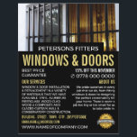 Window & Bars, Window & Door Fitter Company Flyer<br><div class="desc">Window & Bars,  Window & Door Fitter Company Advertising Flyer by The Business Card Store.</div>