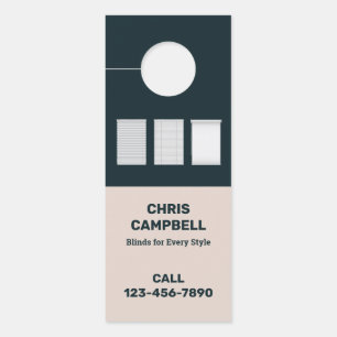 Window Blinds Custom QR Door Hanger