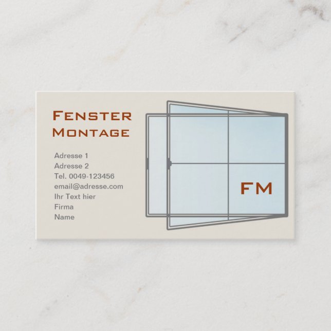window business card (Front)