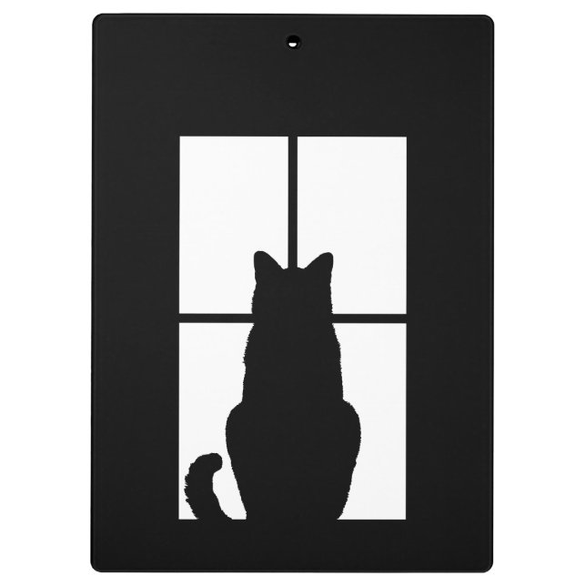 Window Cat Click to Customise Colour Decor Clipboard (Back)