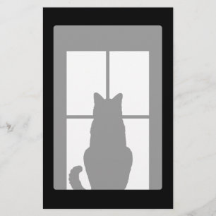 Window Cat Click to Customise Colour Decor Stationery