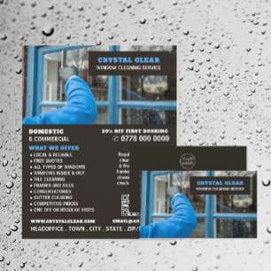 Window Clean, Window Cleaner, Cleaning Service Business Card