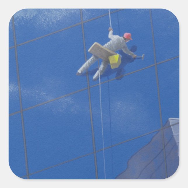 Window Cleaner 1990 Square Sticker (Front)