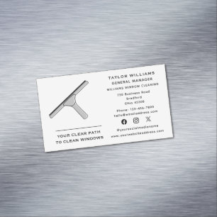 Window Cleaner Washing Cleaning Clean Social Media Magnetic Business Card