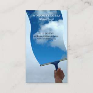 Window Cleaners Clouds Cleaning Service Business Card