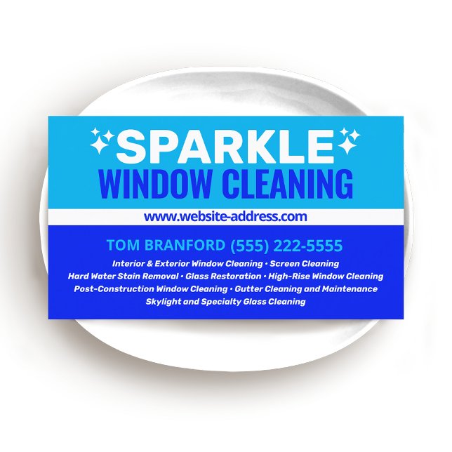 Window Cleaning  Business Card (Creator Uploaded)