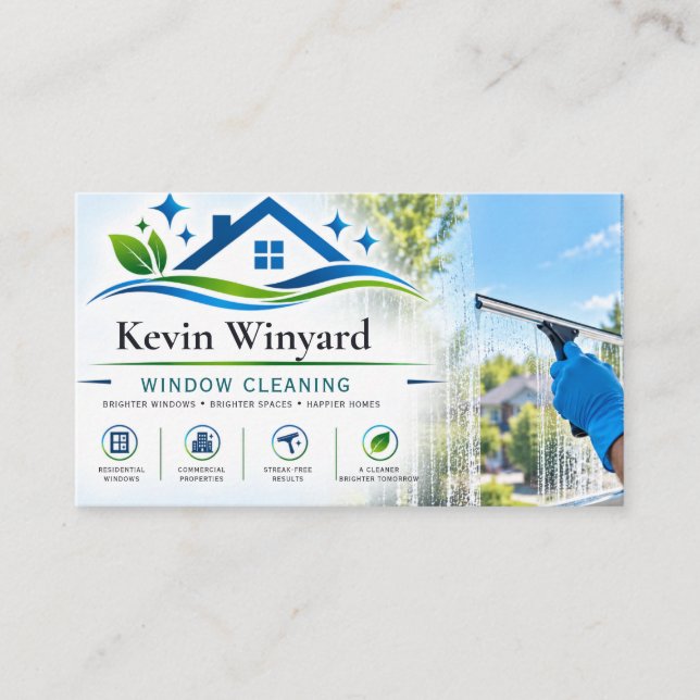 Window Cleaning Business Card (Front)