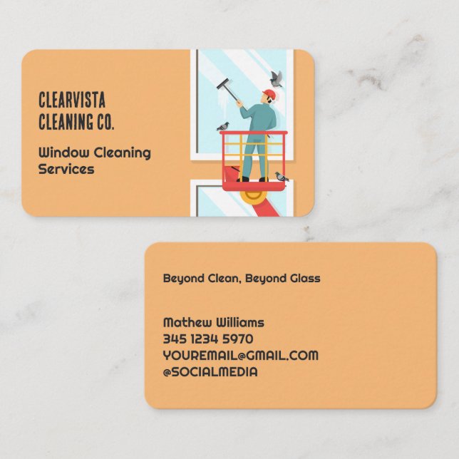 Window Cleaning Business Card (Front/Back)