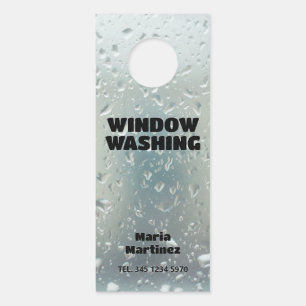 Window Cleaning Business Card Door Hanger