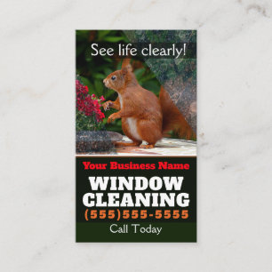 WINDOW CLEANING Business customisable advertising Card