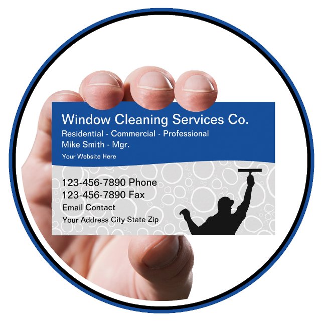 Window Cleaning Professional Business Cards (Creator Uploaded)