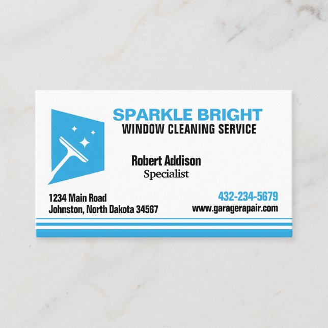 Window Cleaning Service Business Card (Front)