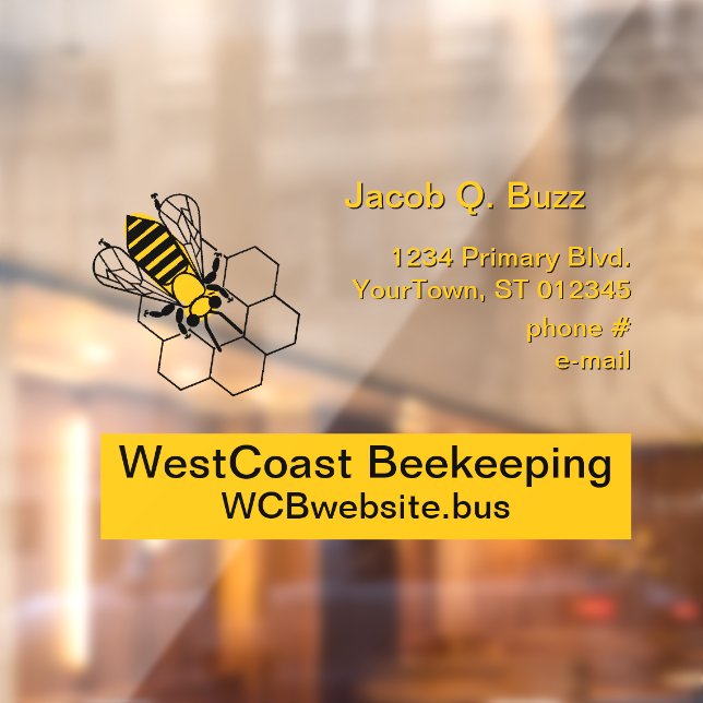 Window Cling - Bee Business (Sheet 2)
