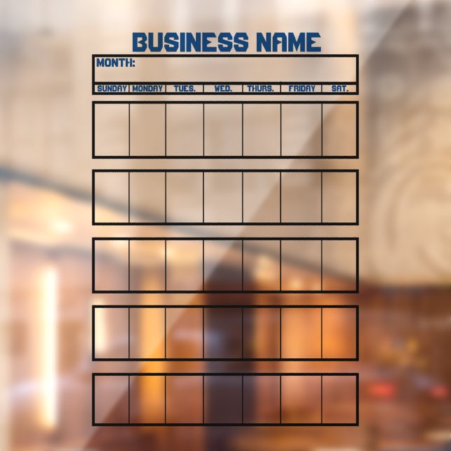 Window Cling Calendar Non-Magnetic Whiteboards (Sheet 2)