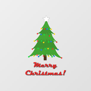 Window Cling, Christmas Tree size:5x7.5"