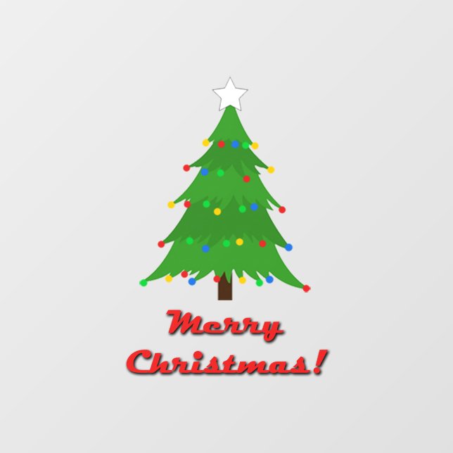 Window Cling, Christmas Tree size:5x7.5" (Sheet)