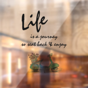 Window Cling - French Scooter Life is a journey