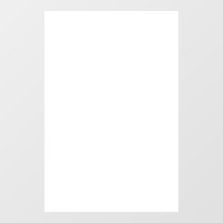 Window Cling, Size: 20.00" x 30.00", Style: Opaque