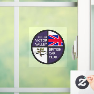 Window Cling Victor Valley British Car Club