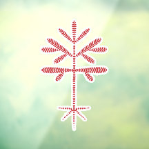 Window Cling with a Red Sapling