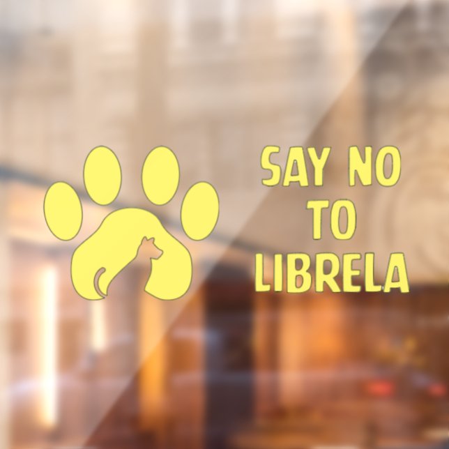 Window cling - yellow paw design (Sheet 2)