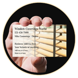 Window Coverings And Blinds Business Card
