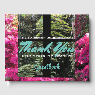 Window Cross on Nature Garden Sympathy Thank You Guest Book