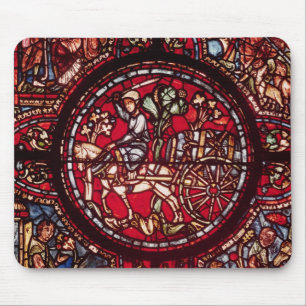 Window depicting a wine merchant mouse pad