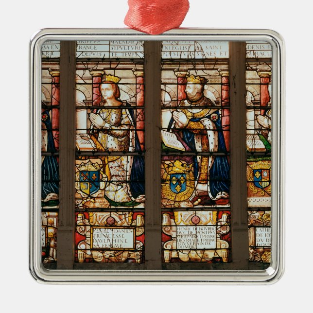 Window depicting Francois de Bourbon Metal Tree Decoration (Front)