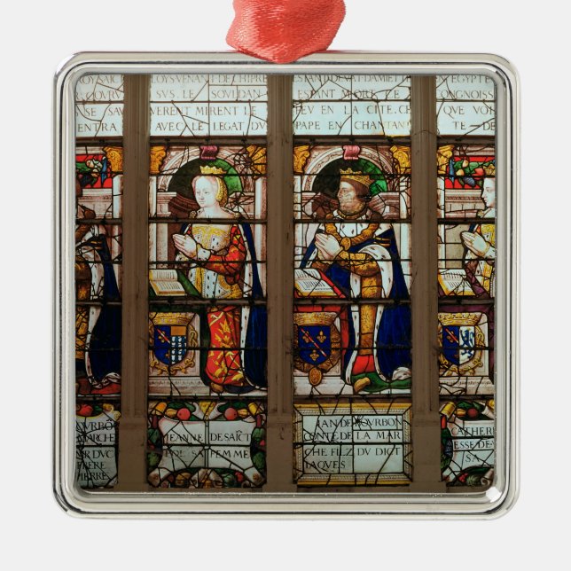 Window depicting Jacques de Bourbon Metal Tree Decoration (Front)