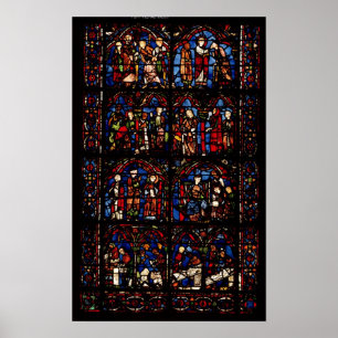 Window depicting scenes poster