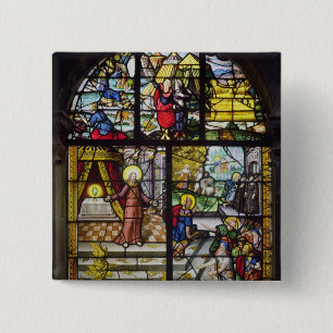 Window depicting the Gathering of the Manna 15 Cm Square Badge