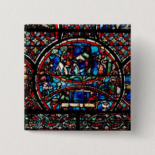 Window depicting the Good Samaritan 15 Cm Square Badge