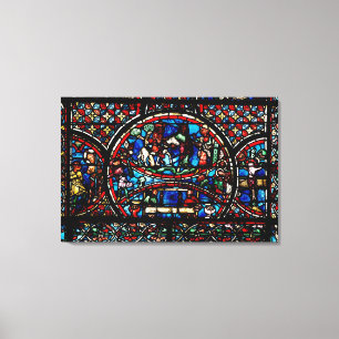 Window depicting the Good Samaritan Canvas Print