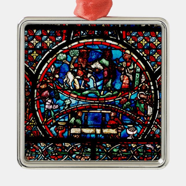 Window depicting the Good Samaritan Metal Tree Decoration (Front)