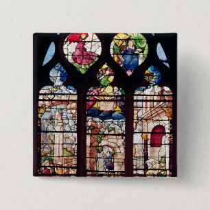 Window depicting the Nativity 15 Cm Square Badge