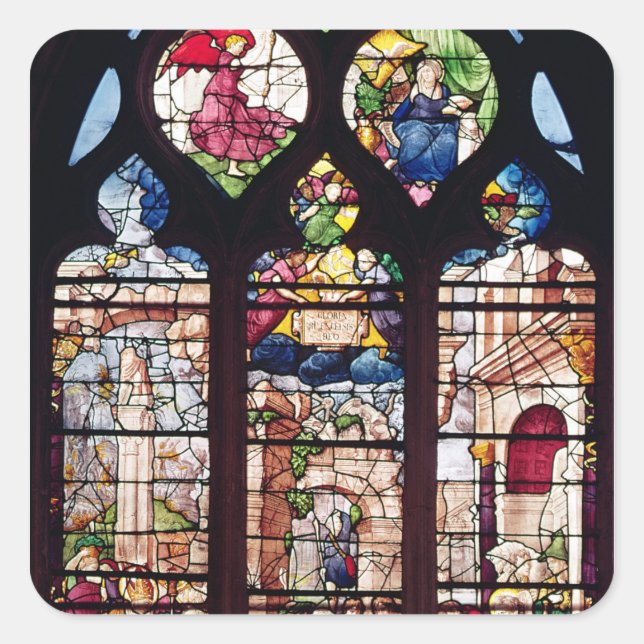 Window depicting the Nativity Square Sticker (Front)