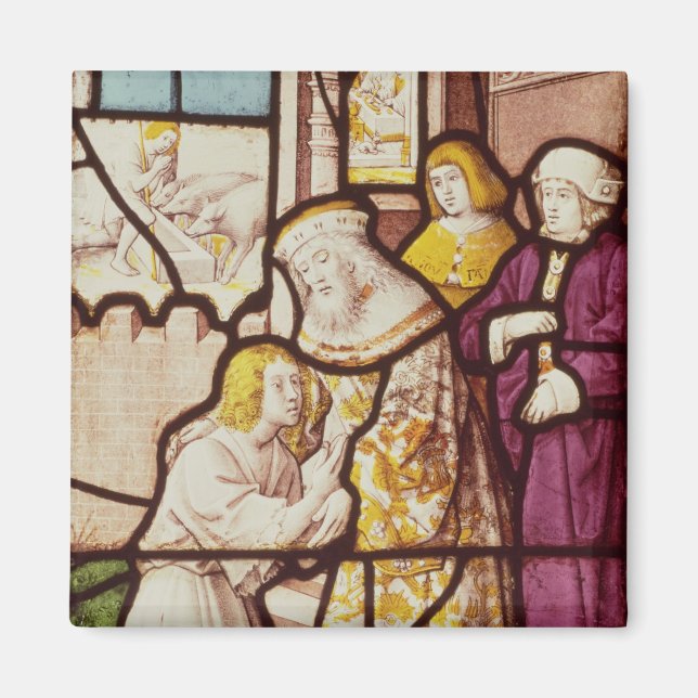 Window depicting the Return of the Prodigal Magnet (Front)