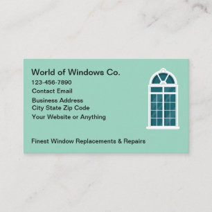 Window Distributor Sales And Service Business Card