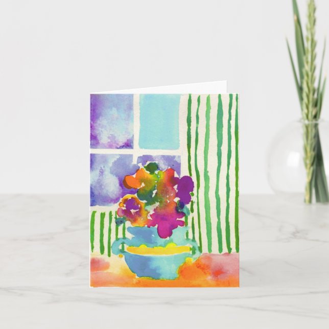 Window Flowers by Jessie Abrams, Age 11 Card (Front)