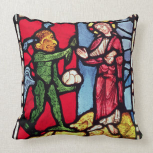 Window from Troyes Cathedral showing the Temptatio Cushion