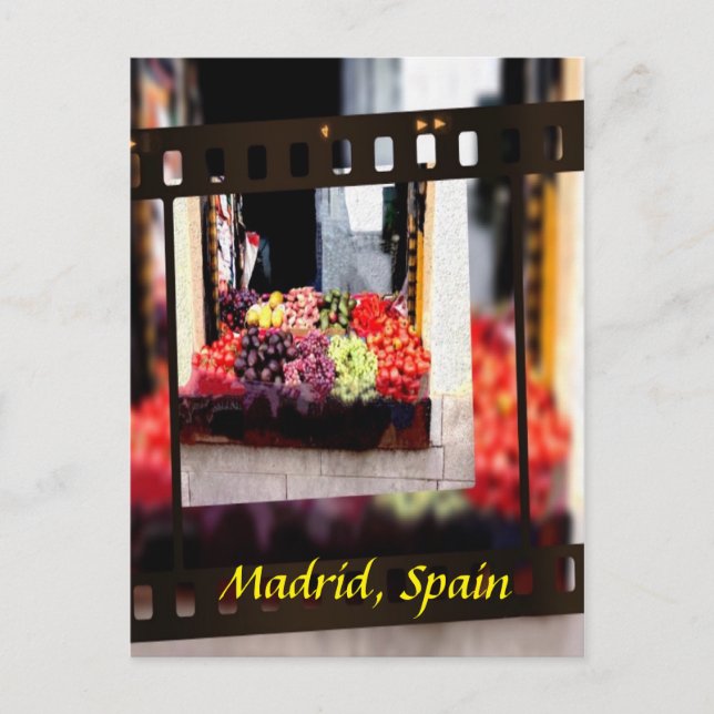 Window Fruit Market - Madrid, Spain Postcard (Front)