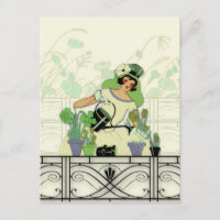 WINDOW GARDEN, ART DECO LADY: SUMMER GREENS