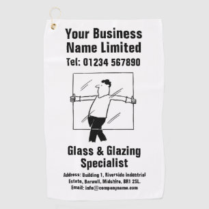 Window Glass & Glazing Design Golf Towel