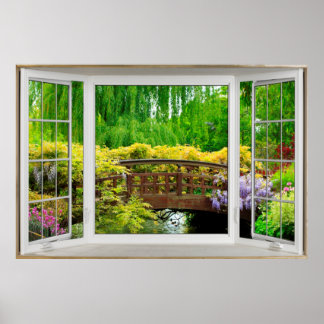 Window Illusion Poster - Bridge View