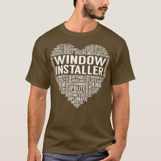 Window Installer Heart T-Shirt