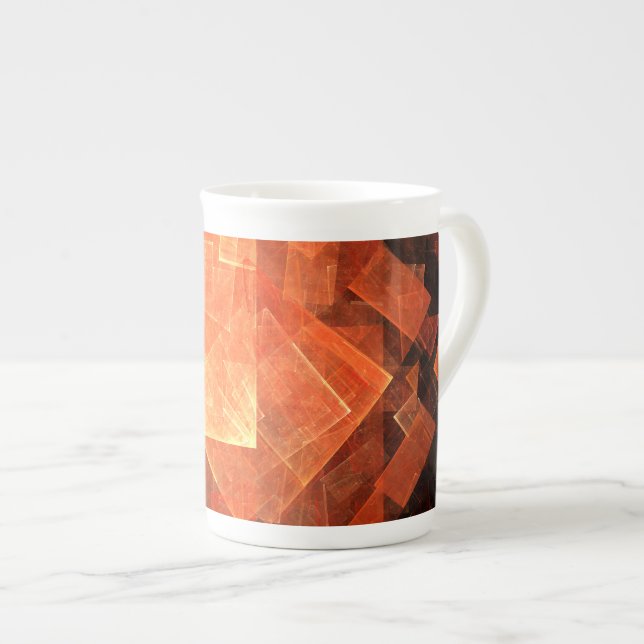 Window Light Abstract Art Bone China Mug (Front Right)