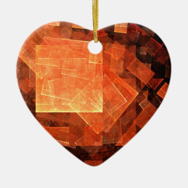 Window Light Abstract Art Heart Ornament (Front)