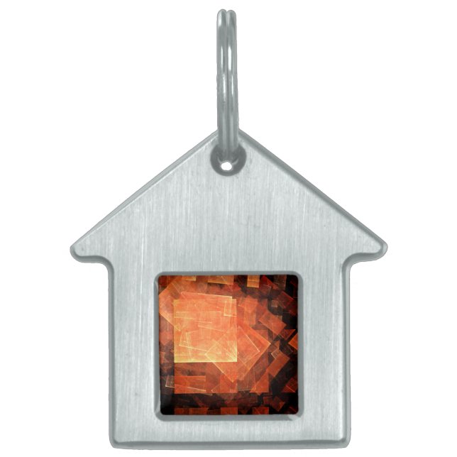 Window Light Abstract Art House Pet ID Tag (Front)