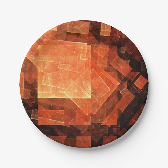 Window Light Abstract Art Paper Plate (Front)